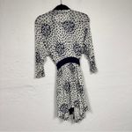 CAbi White Blue Paisley Print Belted Bathrobe Womens S Robe Lounge Modest Photo 11