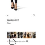 Derek Lam  10 CROSBY Designer Feather Two Tone Top Lightweight Blouse Sz US 0 XS Photo 13