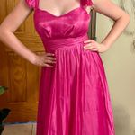 Lulus Hot Pink Maxi Dress Ruffle Sleeves Photo 1