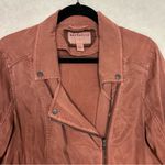 Marrakech Amber Moto Jacket Womens Red Soft Asymmetrical Full Zip Cupro Blend L Brown Size L Photo 4