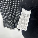 Old Navy  Defined Waist Dress Black White Print Long Balloon Sleeves Keyhole Sz M Photo 9