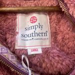 Simply Southern Women's Pullover Fleece Ombrépull Maroon 1/4 Zip Size Large Photo 4