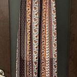 Elegant White and Brown Maxi Dress Size 2 Photo 0