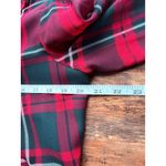 Pendleton A6 Silk Plaid Ruffle Front Long Sleeve Blouse Top Size 8 Red Green Photo 3