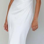 Selfie Leslie , White, Satin, Maxi Dress, NWT Photo 0