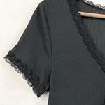 No Boundaries  Juniors Top‎ Size L Lace Trim Ribbed Girly Grunge Emo Edgy Y2K Photo 1