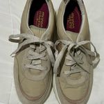 Munro  Piper Sneaker Suede Low Top Glitter Lace Up Arch‎ Support Size 9M khaki Photo 2