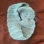 NWT Angelas Designs hand crocheted ear warmer headband with double flower Blue Photo 5