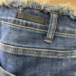 Risen Frayed Kick Flare Distressed Denim High Rise Blue Jeans Raw Hem Womens 32 Photo 14