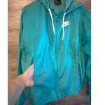 Nike Windbreaker Jacket sz XL Green Unisex Bike Hoodie raincoat Photo 2
