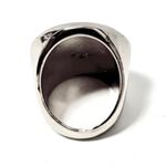 Sam Edelman NEW - Shiny Silver Boho Chic Elegant Oversized Oval Statement Ring - Size 7 Photo 2