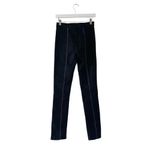 ZARA  Women’s Black Striped Slit High Waisted Skinny Pants SZ 4 #1130 Photo 2