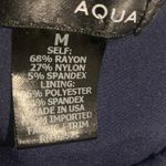 AQUA  Bloomingdale’s Navy High Neck Cocktail Mini Dress Women’s Size Medium Photo 5