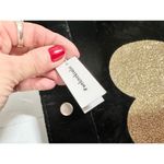 NWT Quilted Koala Crushed Velvet Midi East West Bag w/ Gold Glitter Heart Strap Black Photo 7