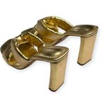 Schutz new  𒀭 Fairy High Heeled Sandal 𒀭Metallic Gold Shimmer Leather 𒀭 7.5M 𒀭 Photo 6