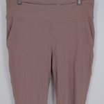Outdoor Voices  Ribbed Flare Leggings Pants Taupe XL Photo 2