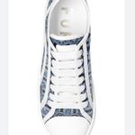 Furla Binding Lace-Up Leather Sneakers in Blue Photo 2