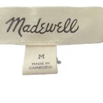 Madewell NWOT Elwood Black Ribbed Knit Knot-Front Long Sleeve Top Size Medium Photo 4