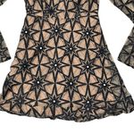 For Love & Lemons Metz Party Mini Dress in‎ Pecan Lace Mini Dress Star Sequin XS Black Photo 10