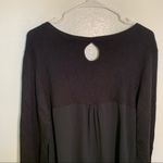 Christopher & Banks Mixed Media Scoop Neck Sweater Black Photo 7