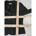 Kate Hill Black Pinstripe Short Blazer 8 P Lined Petite Career Photo 6