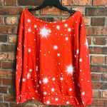 Zaful NWT  womens Christmas holiday drop shoulder sweatshirt red XL Photo 4