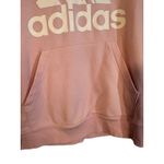Adidas  Pink Long Sleeve Cotton Hooded Casual Pullover Sweatshirt Women Sz S Photo 2