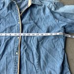 Wrangler Vtg 90s  Blue Denim Long sleeve Pearl Button Shirt Size Lg♟️ Photo 5