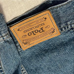 Ralph Lauren Blue Jean Jacket with Flag Patch Photo 2