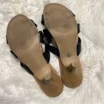 Life Stride  Kitten Heel Sandals Black Open Toe Size 10 Floral embellishments Photo 4