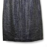 Metallic Knit Mock Neck Shift Dress – Handmade Tailor Piece – S Blue Photo 3