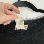 Longaberger  Vintage Black Christmas Sweater Embroidered Tree Heels Womens Large Photo 4