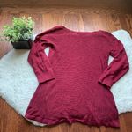 American Eagle ⭐️ AEO Red 3/4 Sleeve Crewneck Crochet Sweater XS Photo 6