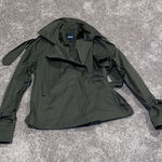 Vera Wang Simply Vera  Olive Green Belted Jacket SIZE S Photo 0