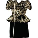 Vintage Cocktail Dress Medium 80s Formal Holiday Party Dress Special Velvet RARE Black Photo 11