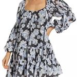 En Saison Teagan Babydoll Mini Dress in Black Multi Photo 2