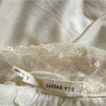 Blu Pepper  Floral Lace Trim Mini Dress (L) – Rayon Boho Flowy Romantic Staple Photo 7