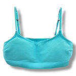 Aeropostale Ribbed Bralette Top Women’s Size Medium Blue Adjustable Straps Photo 0