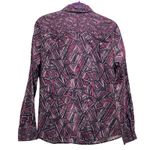 Foxcroft  NYC Geometric Button Up Blouse 10 Photo 1