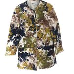 Pendleton NEW  Petite Long Line Jacket Blazer Floral Linen Blend N9 Photo 0