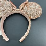Disney Minnie Mouse Ears  Headband Ears Pink Rose Gold Sparkle Halloween Costume Photo 7