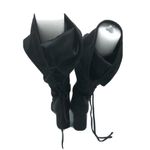 breckelle's  Boots Knee High Faux Suede Slouchy Block Heel Pointed Toe Black 6.5 Photo 3