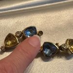 Christian Dior  vintage colored rhinestone gold tone earrings Photo 2