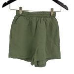 Princess Polly  Pull On‎ Elastic Waist Drawstring Cotton Shorts Size 2 Green NWT Photo 3
