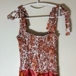 Abel the label Lisbon Maple Summer Floral Print Smocked Tie Strap Dress Small Photo 1
