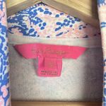 Lilly Pulitzer  Skipper Pullover Top Womens Small Pink Blue Paisley Knit Half Zip Photo 5