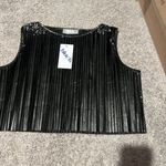 Blue Blush NWT Blue B black crop top M Photo 1