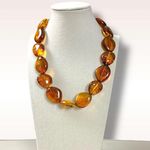 Free People  Wasted Youth Choker Necklace in Amber NWT Bohemian Retro Chunky Photo 0