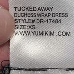 Yumi Kim Tucked Away Duchess Wrap Dress Black Pink Floral Women XS Long Sleeves Photo 10