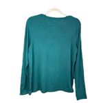 Nine West  TeeWomen's Size L Green Soft Spun Crew Neck Long Sleeve Top NWT Photo 3
